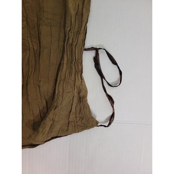 Double Jeu Crop Trouser Pants Womens S/M Crinkle Bohemian Boho Hippie Brown Rare - Picture 3 of 11